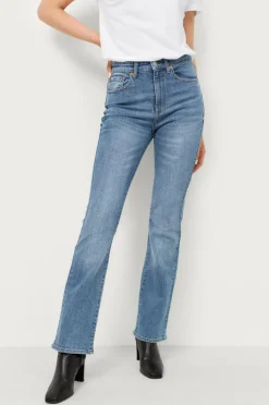 Ellos Collection Stretchjeans med svaj med høj talje Blå Hot