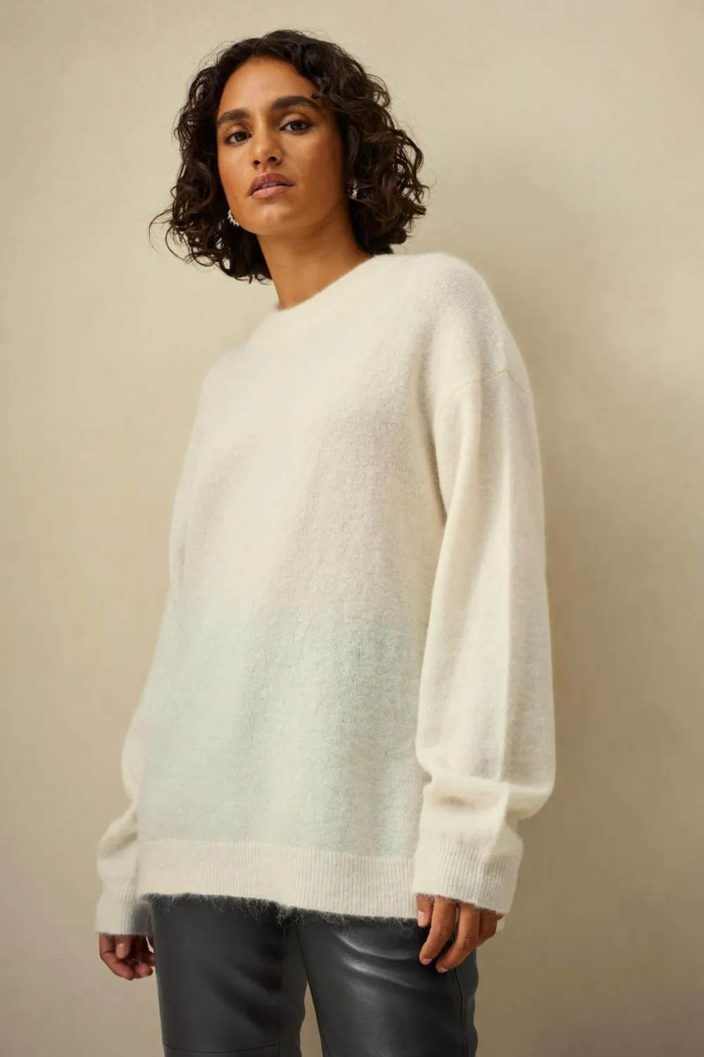 Ellos Trøjer & Cardigans>Collection Strikket trøje af høj kvalitet Hvid
