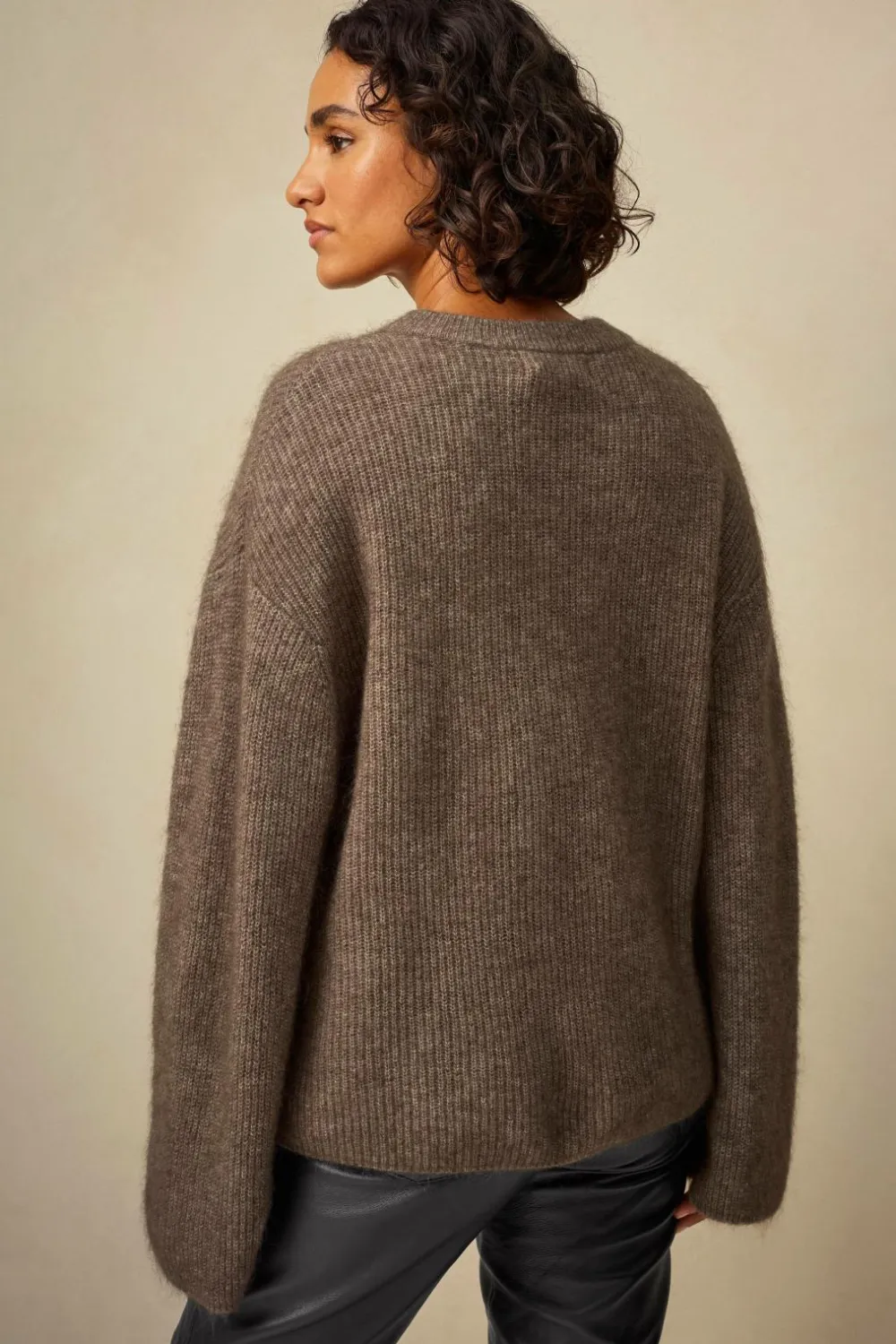 Ellos Trøjer & Cardigans>Collection Strikket trøje af høj kvalitet Brun