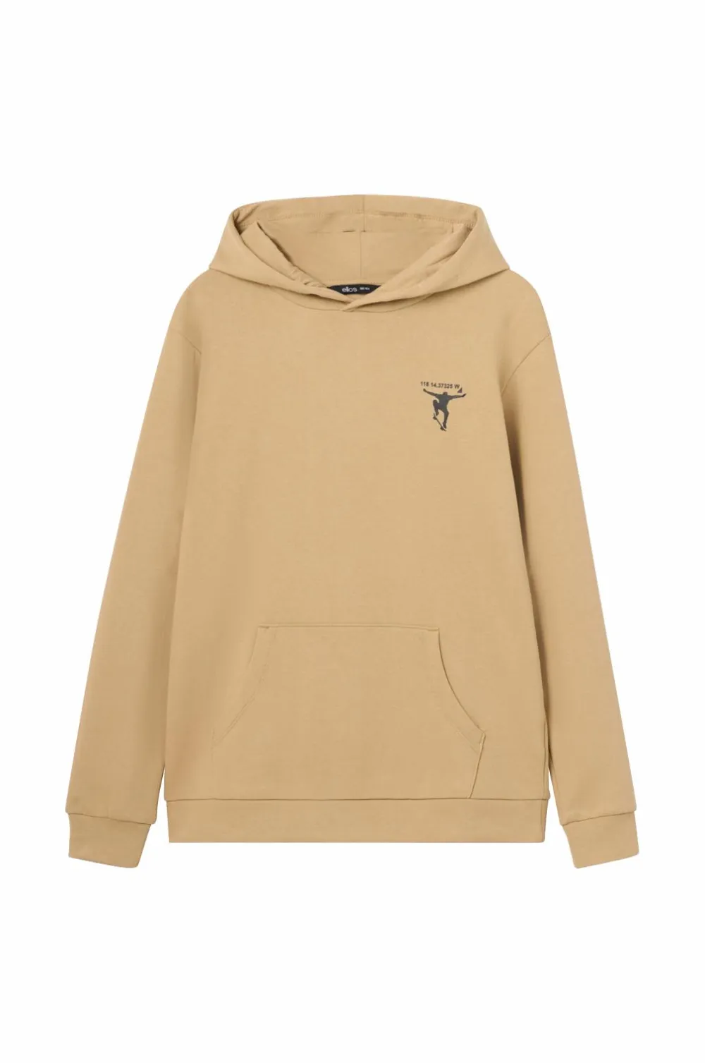 Ellos Collection Sweatshirt med hætte og print beige Hot