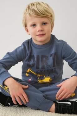 Ellos Collection Sweatshirt med tryk Blå Clearance