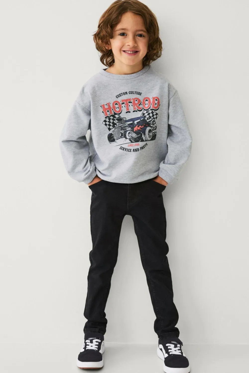 Ellos Collection Sweatshirt med print Gråmelange Hot