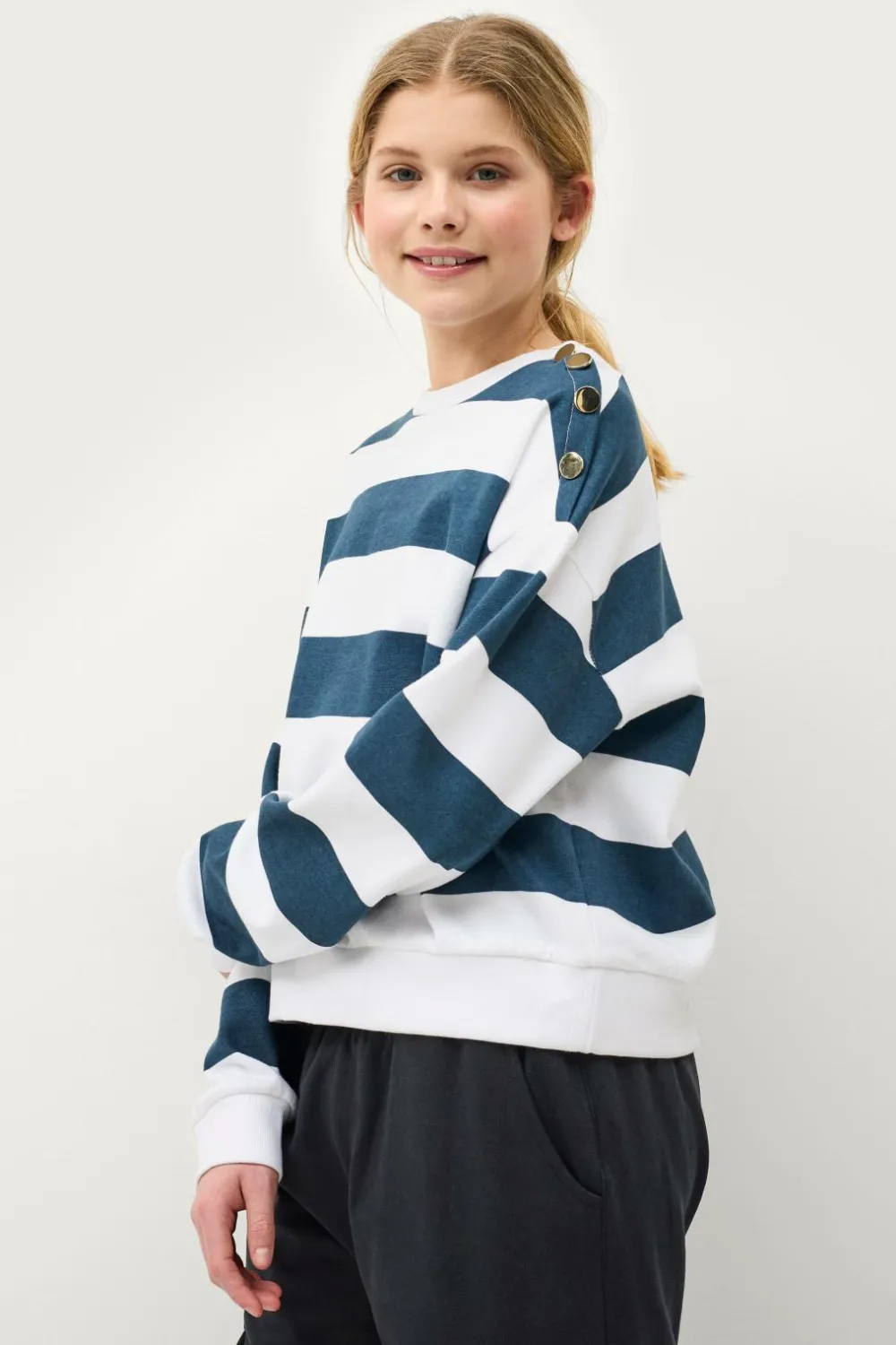 Ellos Sweatshirts & Hoodies>Collection Sweatshirt Marin Blå hvid stribet