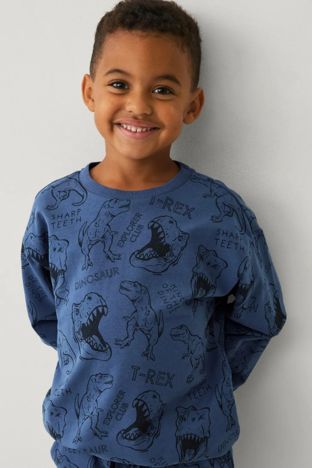Ellos Collection Sweatshirt med tryk Blå Online