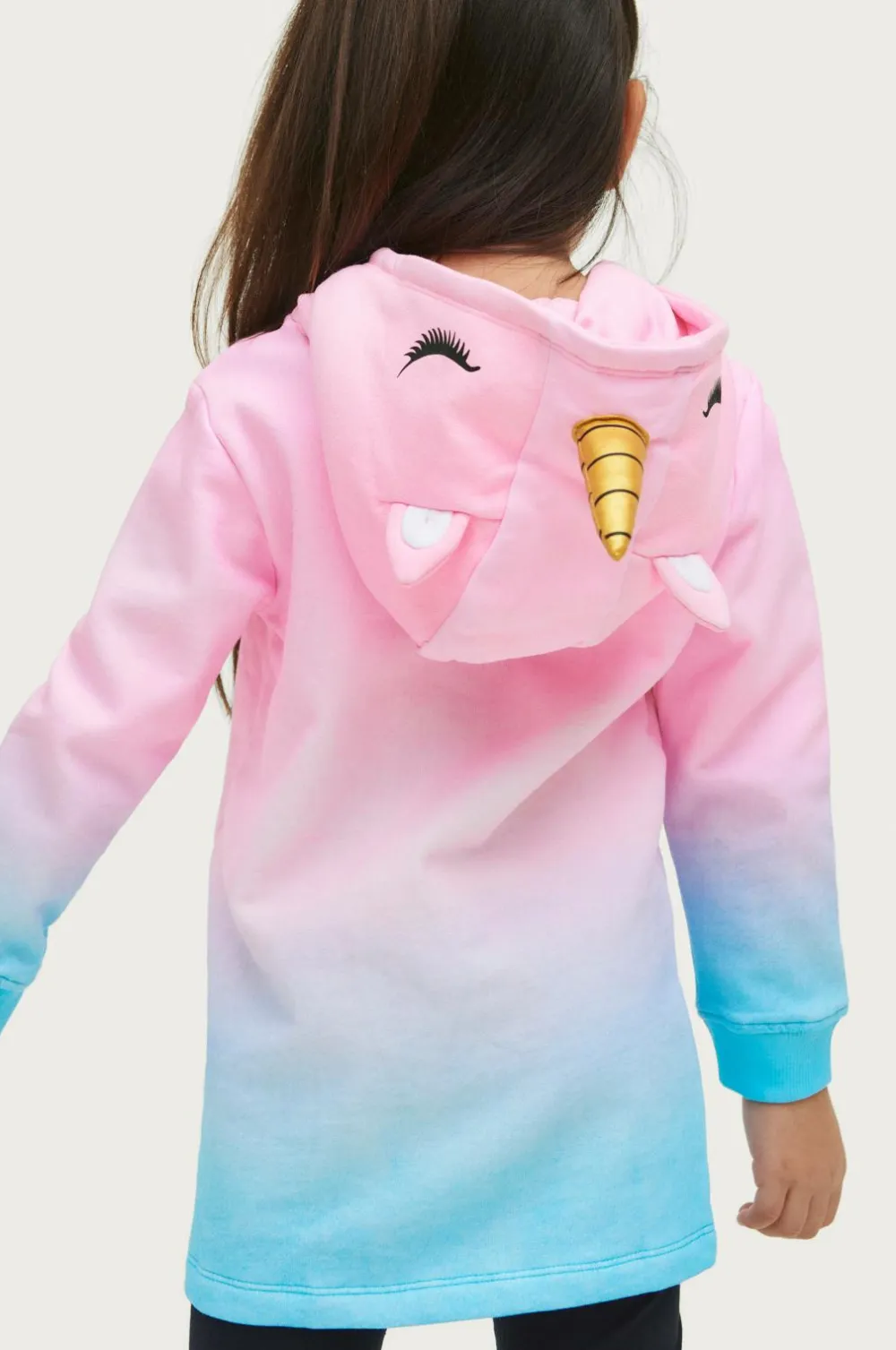 Ellos Collection Sweatkjole Unicorn Turkis pink mønstret Sale