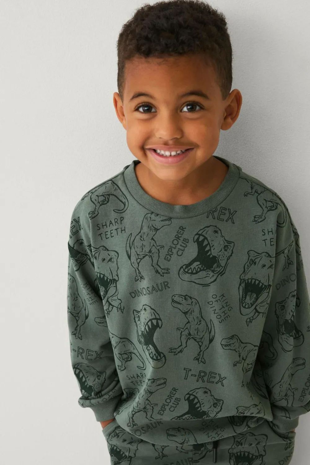Ellos Sweatshirts & Hoodies>Collection Sweatshirt med tryk grøn