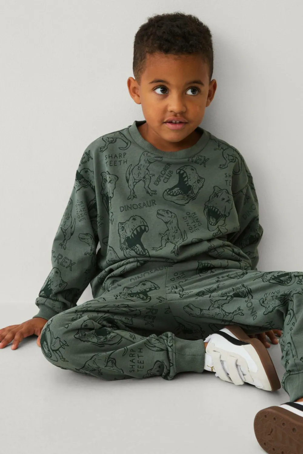 Ellos Sweatshirts & Hoodies>Collection Sweatshirt med tryk grøn