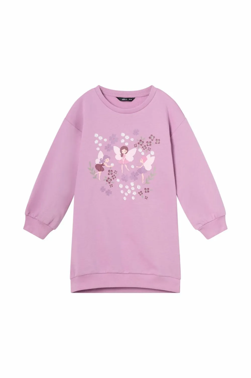 Ellos Collection Sweatshirtkjole med tryk lilla Discount