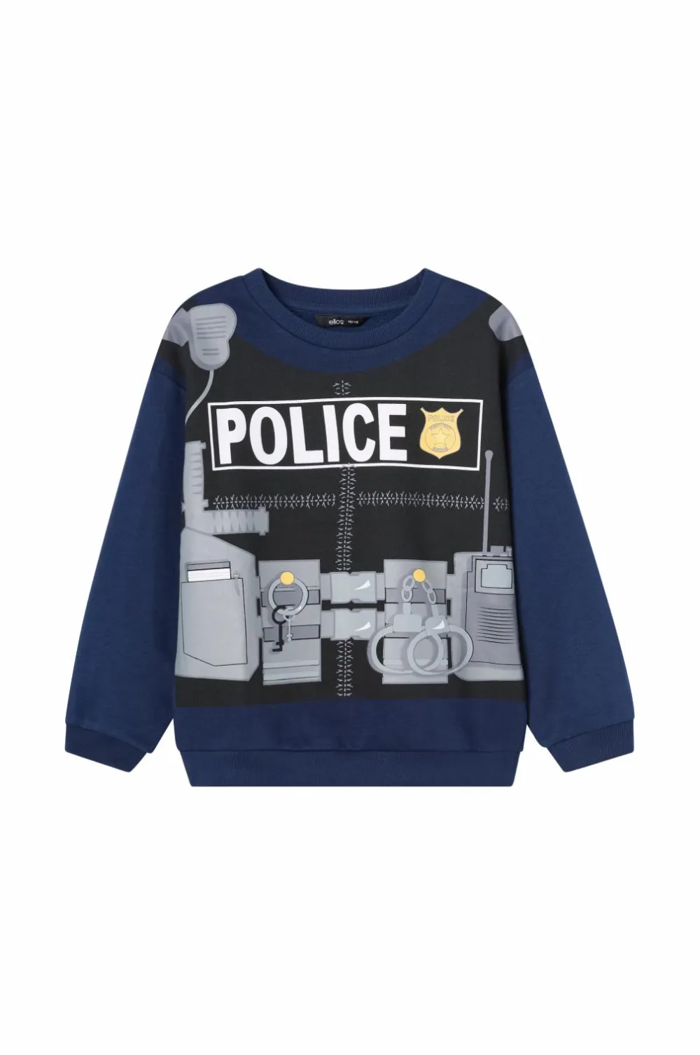 Ellos Sweatshirts & Hoodies>Collection Sweatshirt med dekorativt tryk Mørkeblå