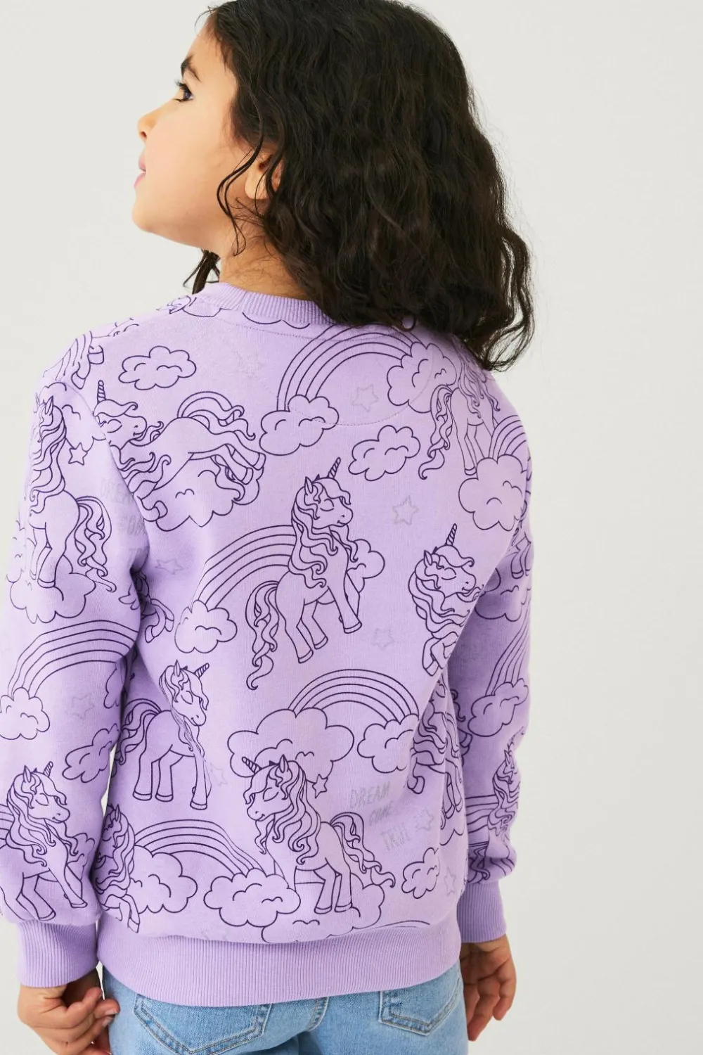 Ellos Sweatshirts & Hoodies>Collection Sweatshirt Sol Lilla mønstret