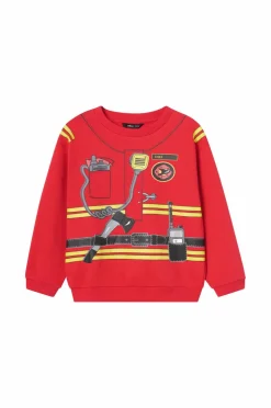Ellos Collection Sweatshirt med dekorativt tryk Rød Outlet