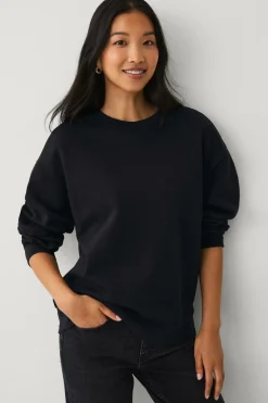 Ellos Sweatshirts & Hoodies>Collection Sweatshirt med børstet inderside sort