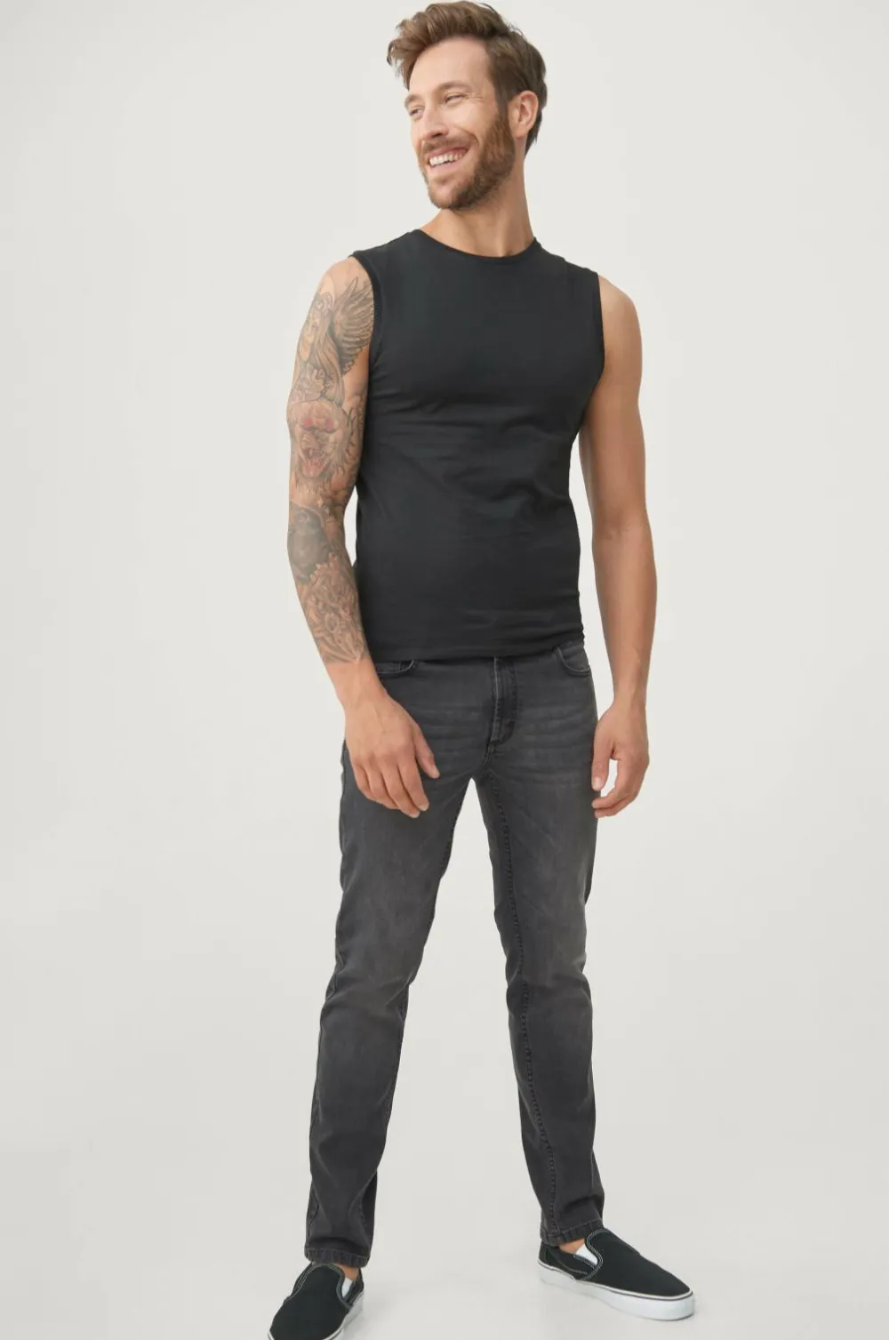 Ellos Basistøj|T-Shirts & Tanktoppe>Collection Tanktop Kent Sort