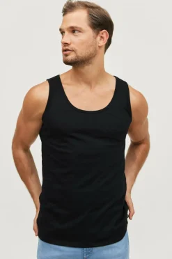 Ellos Basistøj|T-Shirts & Tanktoppe>Collection Tanktop Robert 2-pack Black mdf/metal