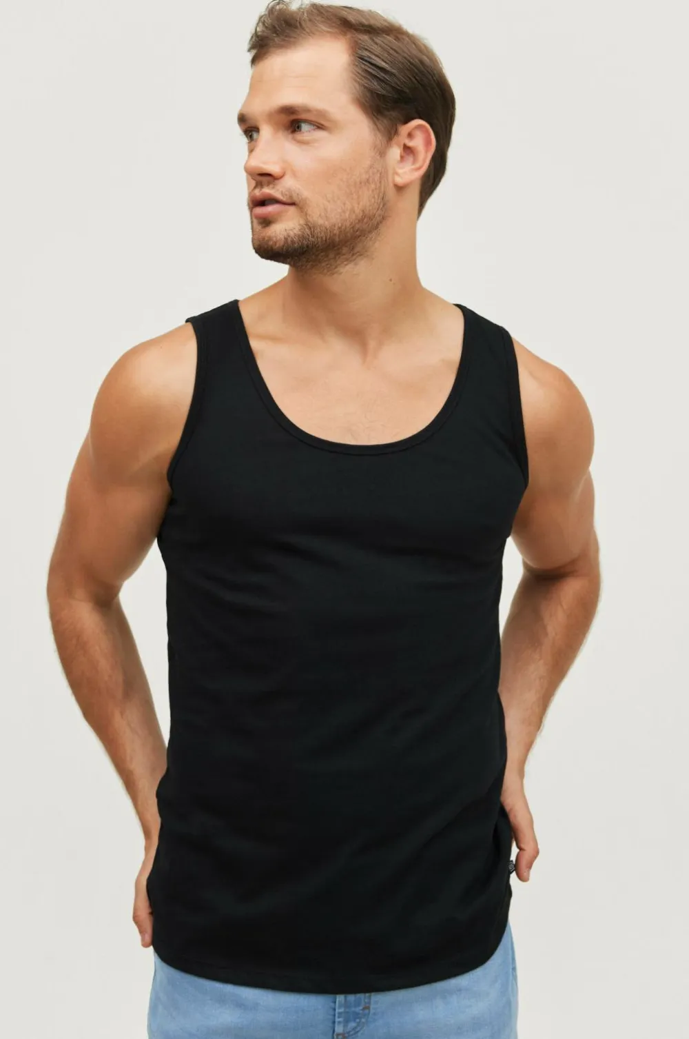 Ellos Basistøj|T-Shirts & Tanktoppe>Collection Tanktop Robert 2-pack Black mdf/metal