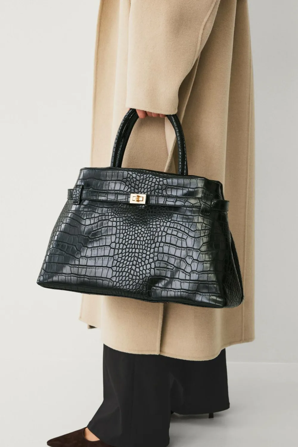Ellos Tasker>Collection Taske med gulddetaljer sort