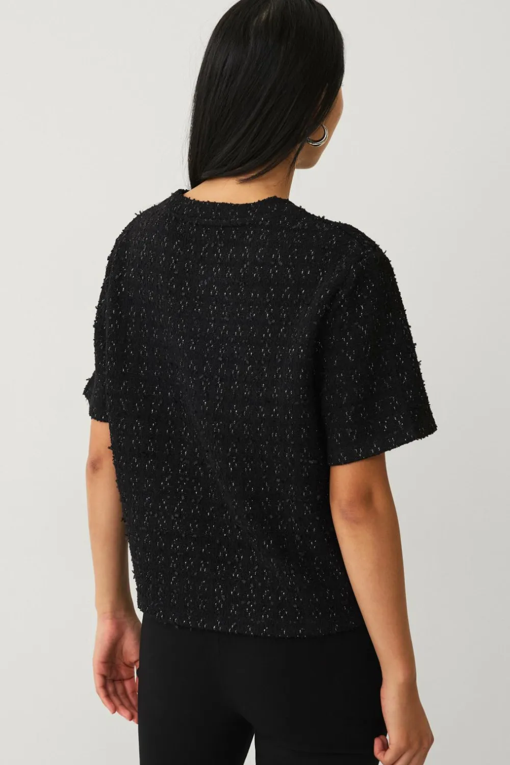 Ellos Toppe & Tank-Toppe>Collection Top med korte ærmer sort