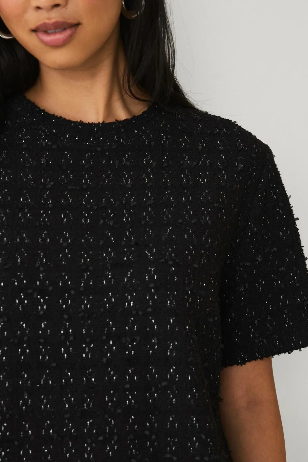 Ellos Toppe & Tank-Toppe>Collection Top med korte ærmer sort
