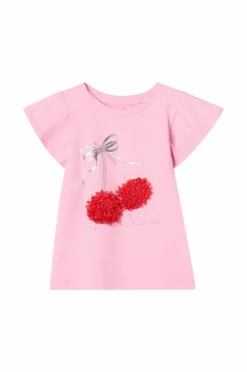 Ellos Collection Top med sommerfugleærmer Lyserød Discount