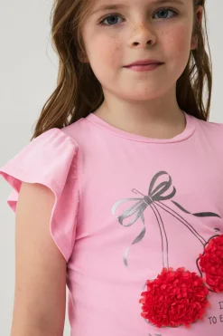 Ellos Collection Top med sommerfugleærmer Lyserød Discount