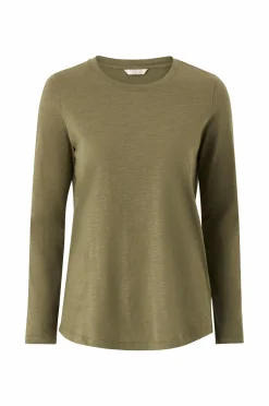 Ellos Collection Top i blød bomuldsblonde Green Outlet