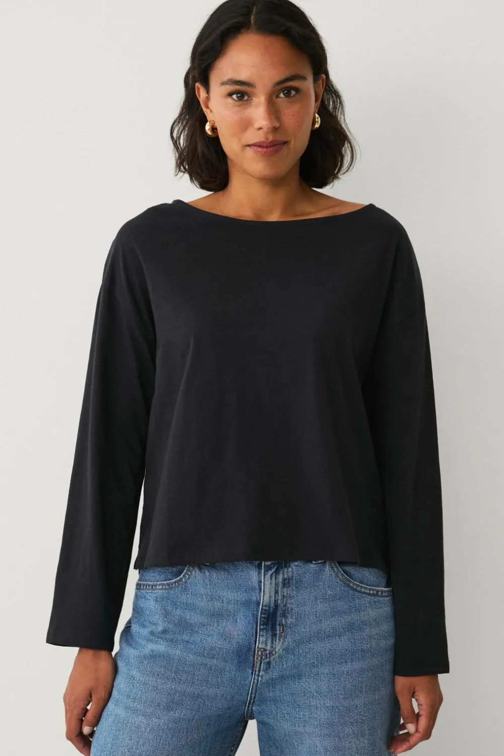 Ellos Collection Top med afslappet pasform Sort Online