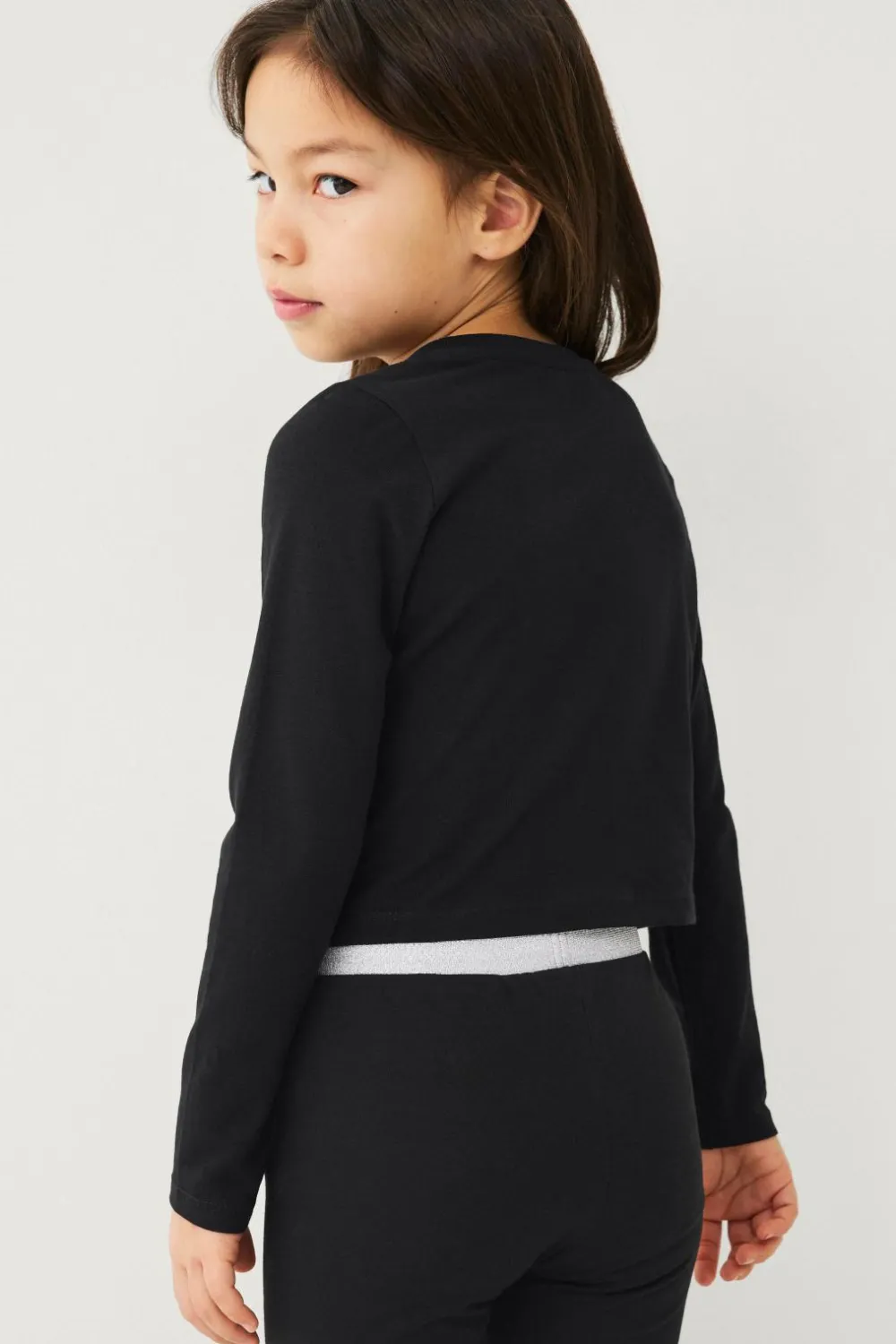 Ellos Toppe & T-Shirts>Collection Top Isla S Girl Sort med sølv print foran