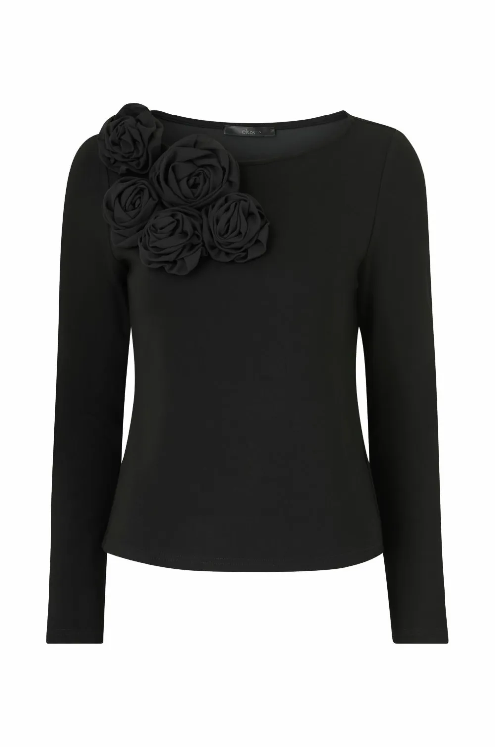 Ellos Collection Top med dekorative blomster sort Discount