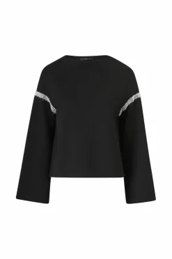 Ellos Collection Top med Bådhals sort Clearance