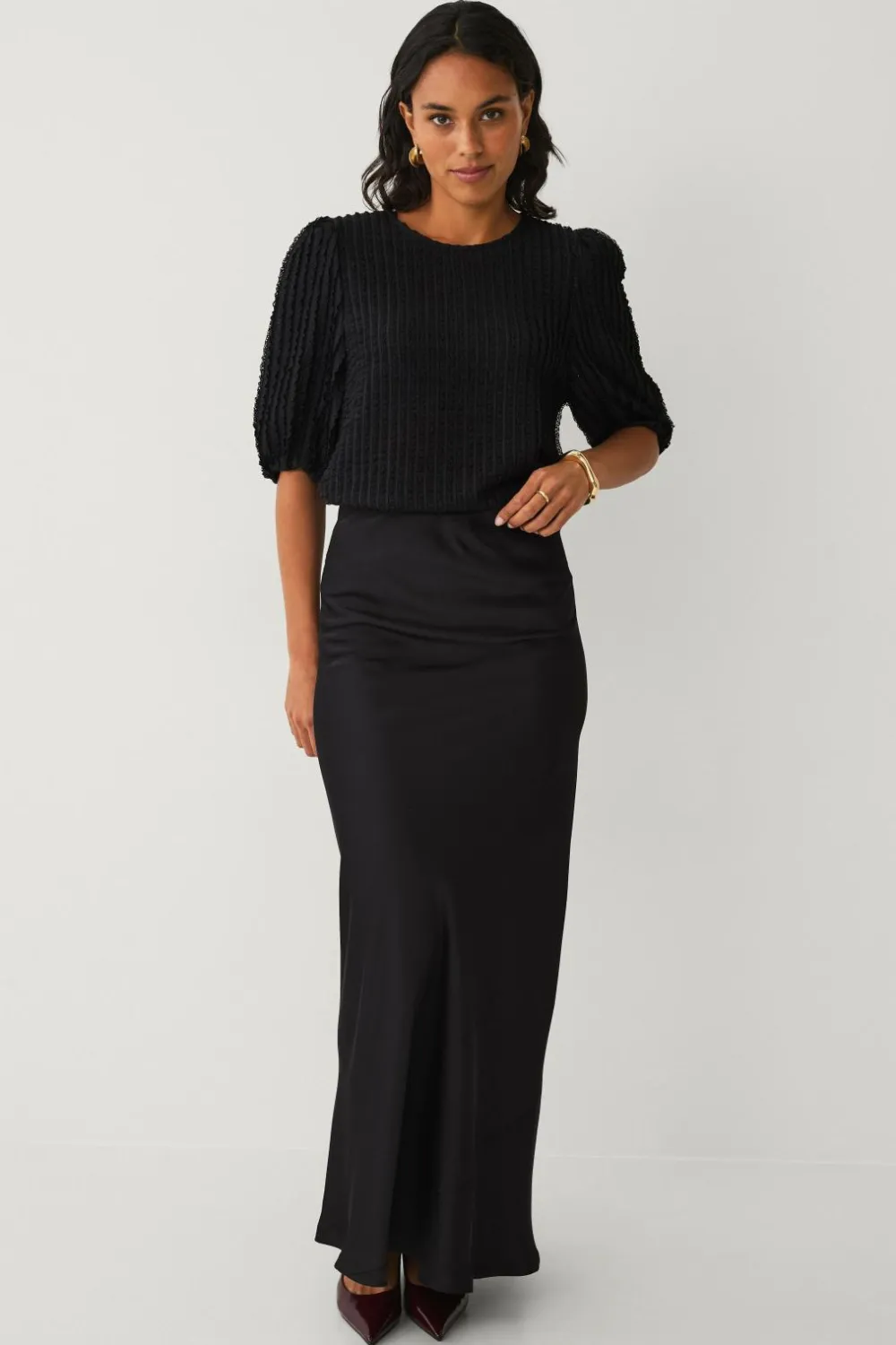 Ellos Toppe & Tank-Toppe>Collection Top med struktur Sort