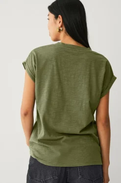 Ellos Collection Top med v-hals Grøn Online
