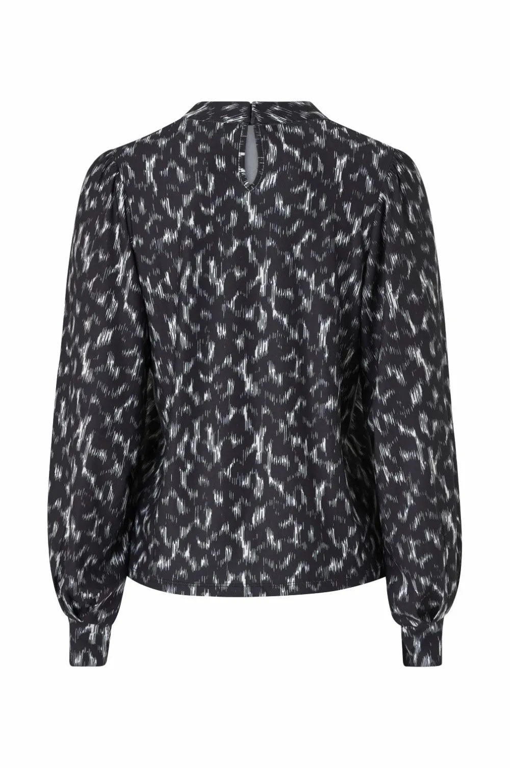 Ellos Collection Top Sort creme mønstret Outlet