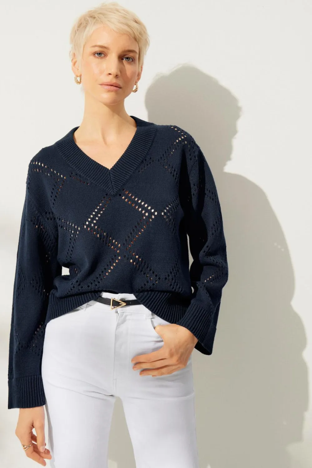 Ellos Trøjer & Cardigans>Collection Trøje Solveig Marineblå