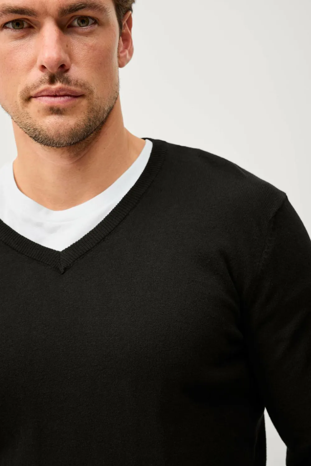 Ellos Basistøj|Trøjer>Collection Trøje med V-hals Black mdf/metal