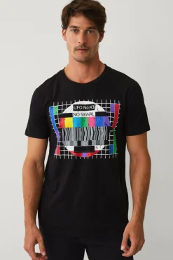 Ellos T-Shirts & Tanktoppe>Collection T-shirt med print Sort