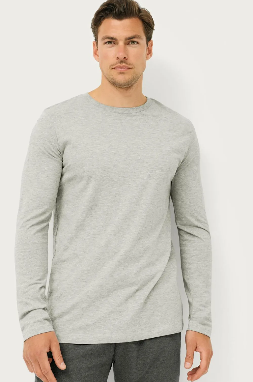 Ellos Basistøj|T-Shirts & Tanktoppe>Collection T-shirt Keith L/S Gråmeleret