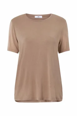 Ellos Collection T-shirt i viskosestrik Brun Online