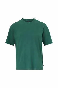 Ellos Collection T-shirt i vasket bomuld Grøn Clearance