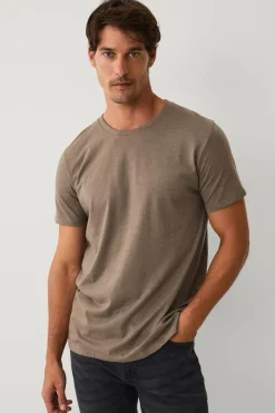 Ellos Collection T-shirt med rund hals Lys beigemeleret Hot