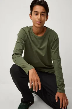 Ellos Collection T-shirt LS Basic Grøn Clearance