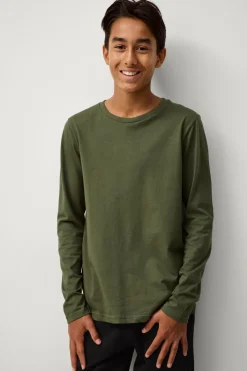 Ellos Collection T-shirt LS Basic Grøn Clearance
