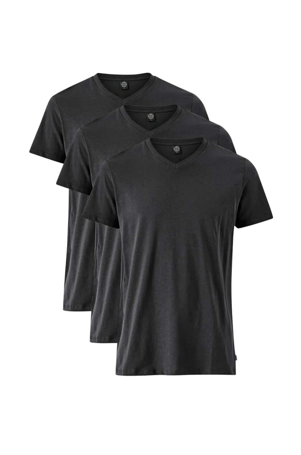 Ellos Basistøj|T-Shirts & Tanktoppe>Collection T-shirt Karl 3-pak Black mdf/metal
