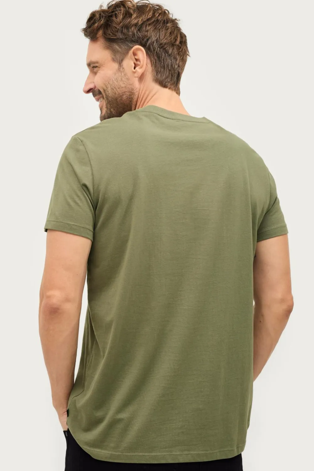 Ellos Basistøj|T-Shirts & Tanktoppe>Collection T-shirt Karl V-neck Skovgrøn