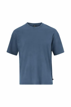 Ellos Collection T-shirt i vasket bomuld Gråblå Sale