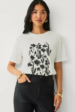Ellos Collection T-shirt i bomuld hvid Best