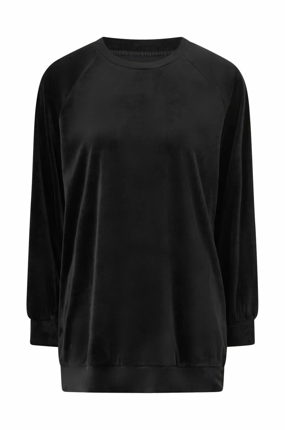 Ellos Loungewear & Homewear|Tunikaer>Collection Tunika i velour Sort