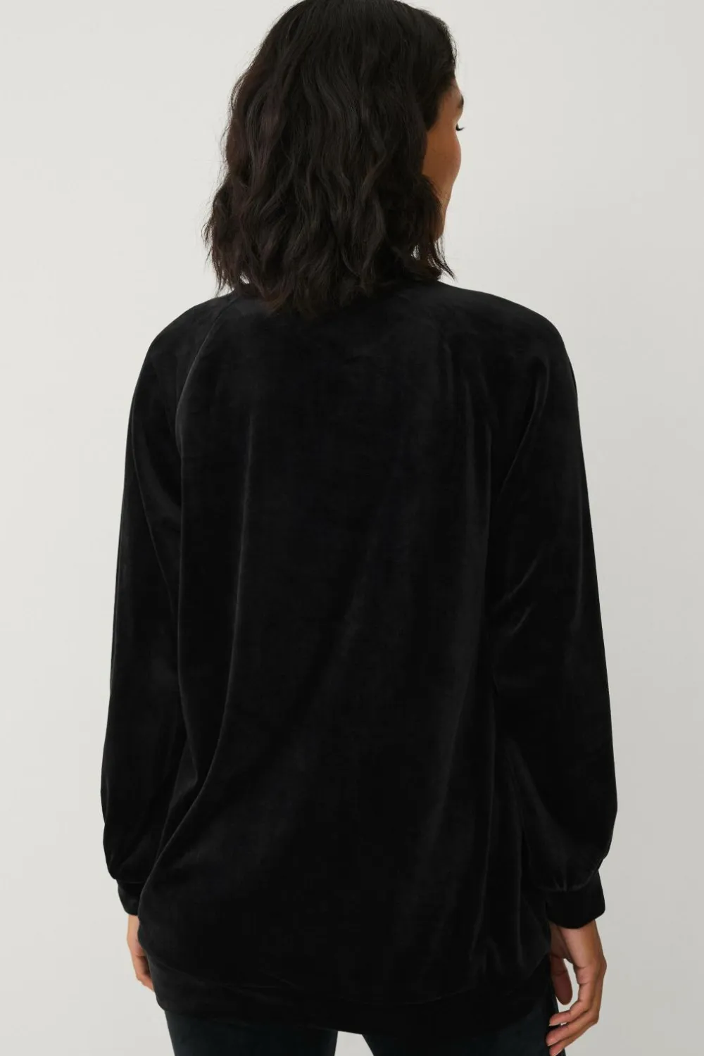 Ellos Loungewear & Homewear|Tunikaer>Collection Tunika i velour Sort