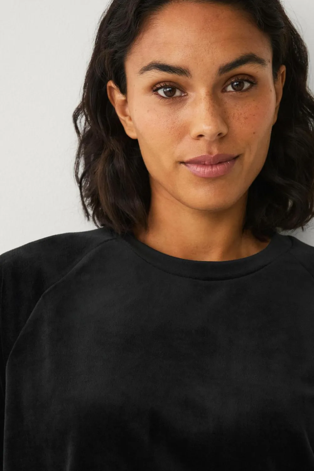 Ellos Loungewear & Homewear|Tunikaer>Collection Tunika i velour Sort
