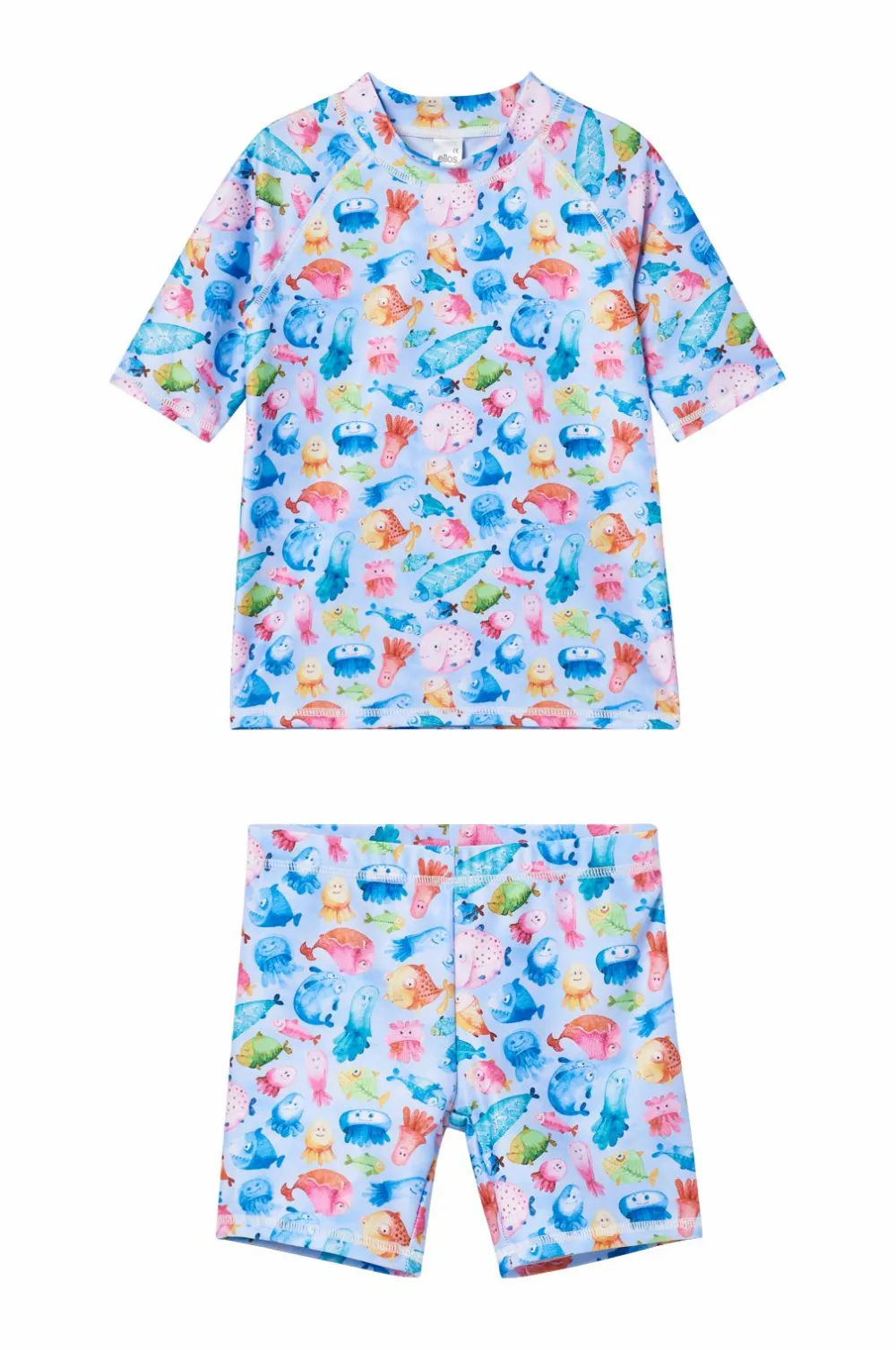Ellos Collection UV-sæt med top og shorts Blåmønstret Sale