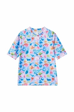 Ellos Collection UV-sæt med top og shorts Blåmønstret Sale